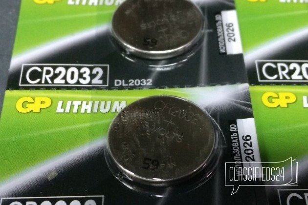 Блистер 5 батареек GP CR2032 Lithium 3V в городе Москва, фото 1, Источники питания