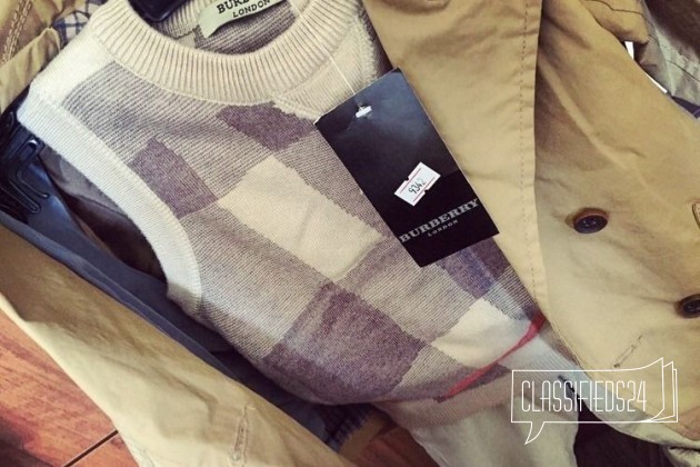 Стильный комплект Burberry жилет + брюки в городе Севастополь, фото 2, Трикотаж
