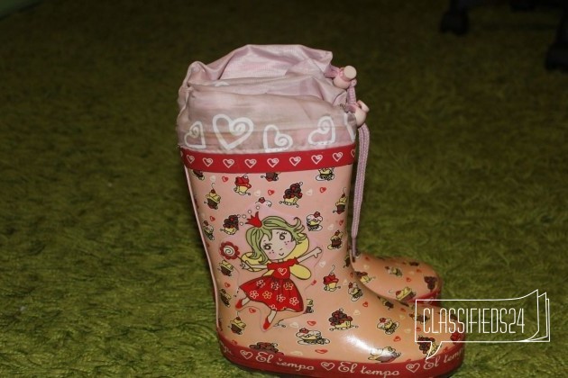 Резиновые сапожки утепленные 28 размер в городе Новокуйбышевск, фото 1, Обувь для девочек