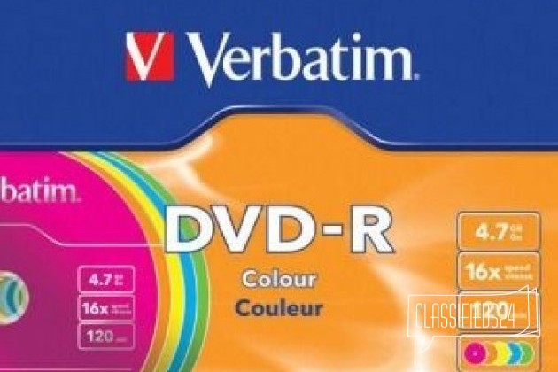 DVD-R диски verbatim 4.7GB 16xslimcolor упак. Х5шт в городе Чебоксары, фото 1, телефон продавца: +7 (917) 654-44-33
