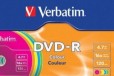 DVD-R диски verbatim 4.7GB 16xslimcolor упак. Х5шт в городе Чебоксары, фото 1, Чувашия