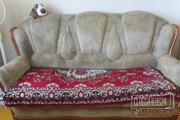 Диван и два кресла в городе Хабаровск, фото 1, телефон продавца: +7 (909) 851-12-85