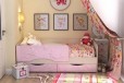 Кровать детская Дельфин 1.4 (Дуб белфорд/ Розовый) в городе Хабаровск, фото 1, Хабаровский край
