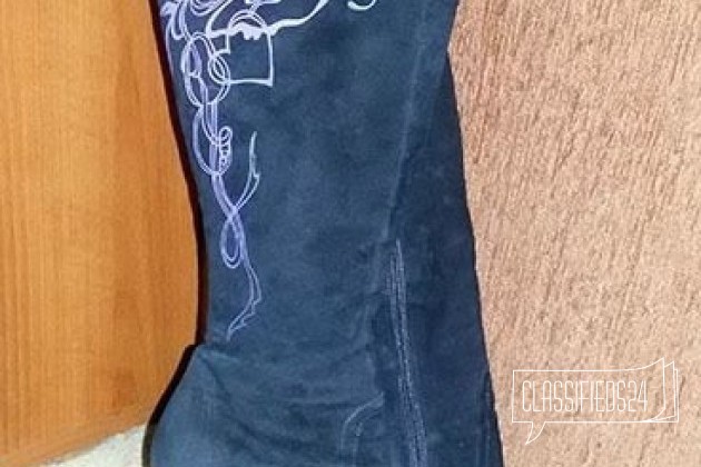 Сапоги демесезонные натуральная замша, кожа в городе Кострома, фото 1, Женская обувь