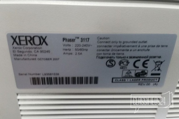Xerox Phaser 3117 в городе Оренбург, фото 3, телефон продавца: +7 (961) 929-73-48