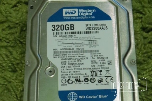 Western Digital SATA/8MB 320 GB в городе Воронеж, фото 2, Жесткие диски (HDD и SSD)