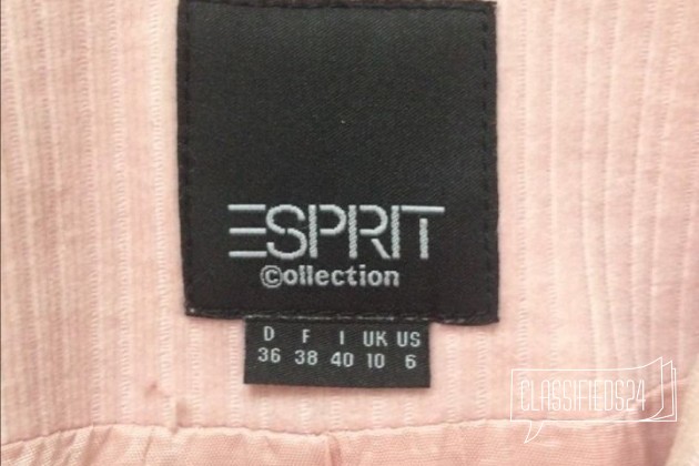 Пиджак Esprit бледно-розового цвета в городе Санкт-Петербург, фото 2, телефон продавца: +7 (981) 698-07-01
