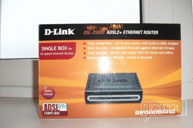 DSL-2500U adsl2+ ethernet router в городе Липецк, фото 2, Сетевое оборудование