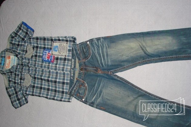 Комплект из джинс и рубашки, купленных в оаэ в городе Самара, фото 1, стоимость: 1 500 руб.