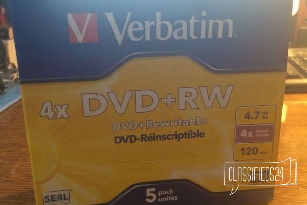 DVD-RW Verbatim 4.7 Gb x5 в городе Санкт-Петербург, фото 1, телефон продавца: +7 (921) 640-30-60