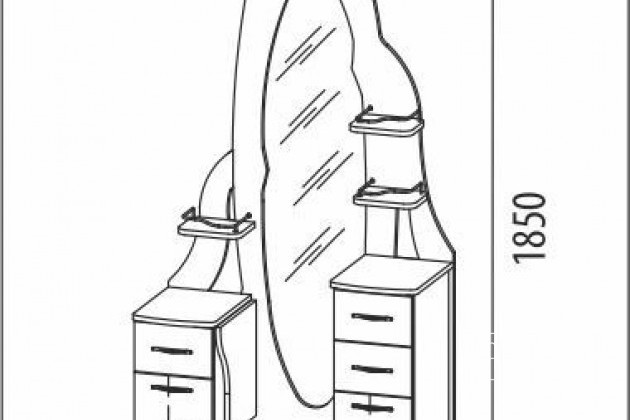 Туалетный столик с зеркалом в городе Абакан, фото 2, Тумбы, комоды, туалетные столики