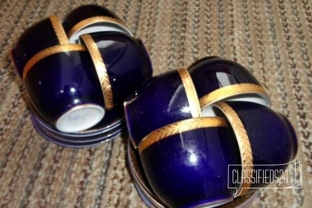 Красивые чайные пары (кобальт золото) в городе Барнаул, фото 1, Посуда