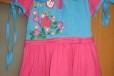 Платье хлопчато-бумажное, сине-розовое на 1-2 года в городе Нижний Тагил, фото 1, Свердловская область