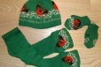 Комплект шапка-шарф-варежки зеленый на 3-5 лет в городе Санкт-Петербург, фото 1, Ленинградская область