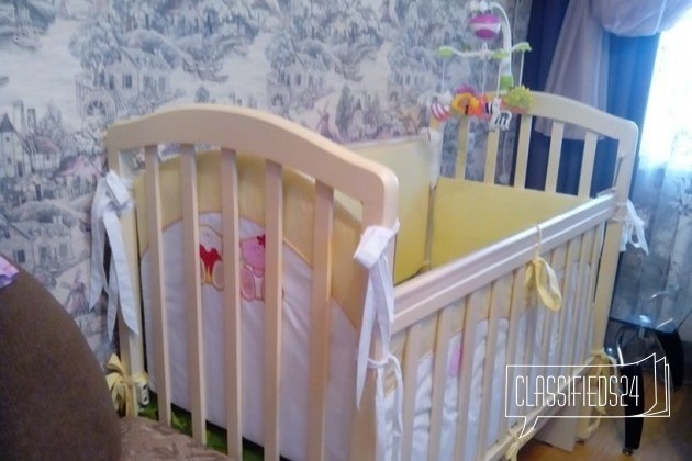 Детская кроватка с матрасом в городе Белгород, фото 2, Детская мебель