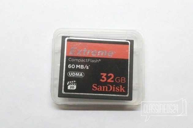 Карта памяти Sandisk Extreme CompactFlash 32Gb в городе Санкт-Петербург, фото 1, Аксессуары для фототехники