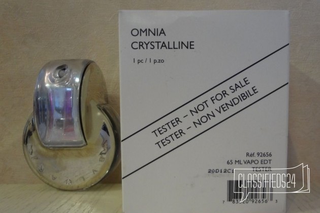 Тестер omnia crystalline Булгари в городе Уфа, фото 1, стоимость: 2 300 руб.