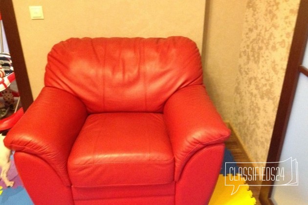 Кожаные диван и кресло в городе Реутов, фото 2, Московская область