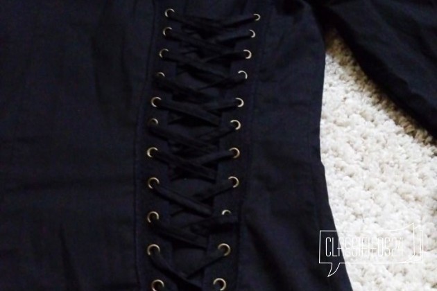 Черная блуза с корсетными завязками сзади в городе Санкт-Петербург, фото 3, стоимость: 200 руб.