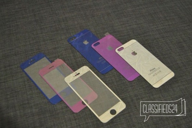 Цветные защитные стекла для iPhone 5/5s в городе Красноярск, фото 1, Красноярский край