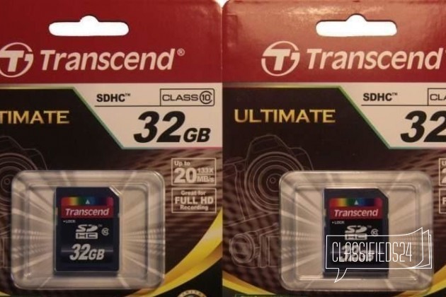 Карта памяти sdhc 32 GB class 10 Transcend в городе Тольятти, фото 1, телефон продавца: +7 (927) 898-46-65