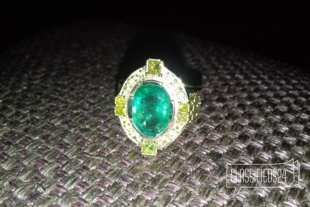 Уникальный перстень с изумрудом и бриллиантами в городе Фрязино, фото 3, Ювелирные изделия