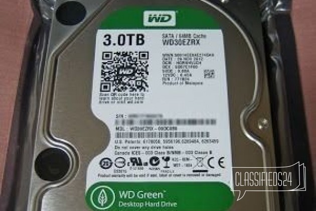 Жесткий диск WD Green IntelliPower WD30ezrx 3 Тб с в городе Белгород, фото 1, телефон продавца: +7 (950) 710-93-93
