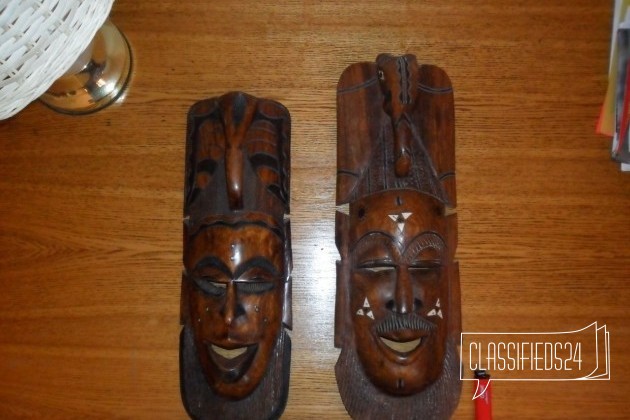 Африканские маски (Сенегал, мужчина и женщина) в городе Анапа, фото 1, Краснодарский край