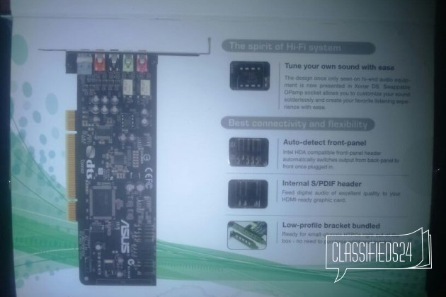 Xonar DS/ pci 7.1 Audio Card Bringing Hi-Fi spirit в городе Новоалтайск, фото 1, телефон продавца: +7 (913) 369-85-27