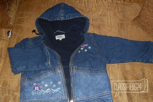 Продам джинсовую куртку на флисе в городе Томск, фото 1, телефон продавца: +7 (952) 805-79-55