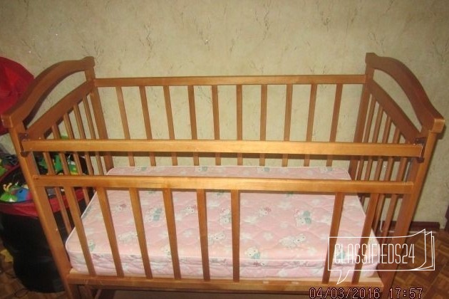 Кроватка в городе Саратов, фото 3, стоимость: 2 500 руб.