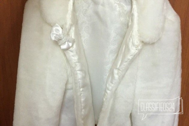 Белая свадебная шубка болеро искуственый мех в городе Москва, фото 4, Московская область