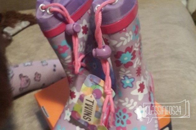 Продаю новые детские резиновые сапоги 25р в городе Томилино, фото 1, Обувь для девочек