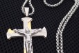 Крест ювелирная сталь позолота и цепочка в городе Санкт-Петербург, фото 1, Ленинградская область