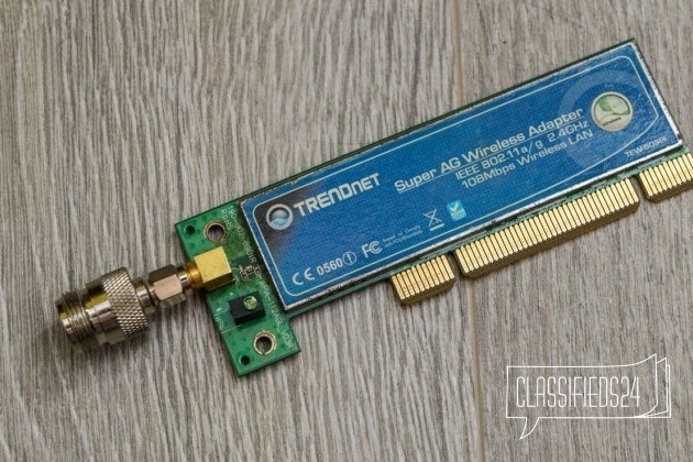 PCI wi-fi адаптер trendnet TEW-503PI в городе Санкт-Петербург, фото 1, стоимость: 500 руб.