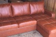Финский кожаный диван с козеткой Новый. Раскладной в городе Тольятти, фото 2, телефон продавца: +7 (904) 512-12-46