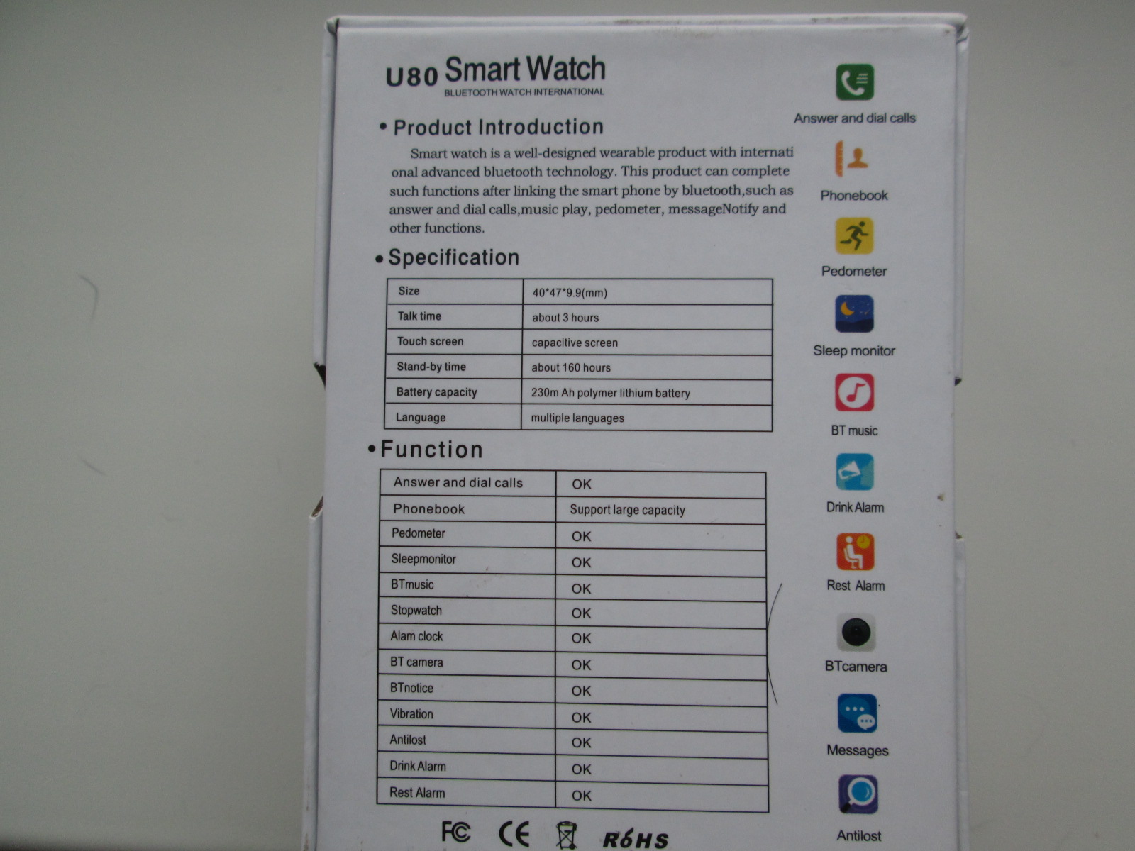 Смарт-часы начального уровня Uwatch U80. в городе Кемерово, фото 2, телефон продавца: +7 (950) 590-64-10