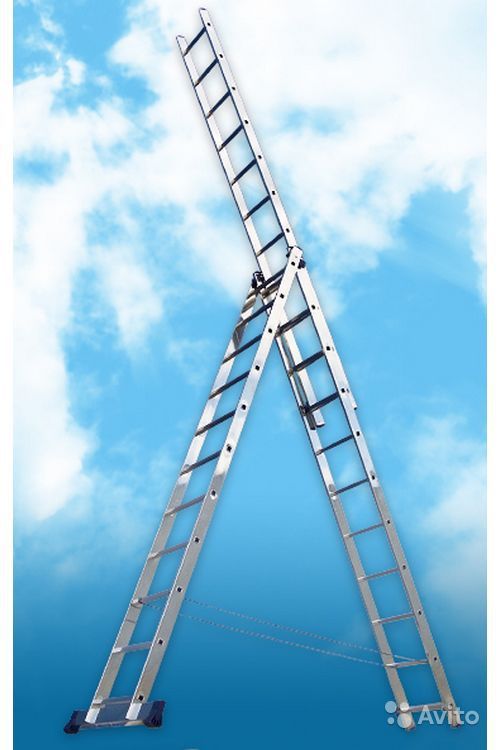  Лестница трехсекционная  STAIRS  196/307/420; 7 ступеней; 8,9 кг в городе Краснодар, фото 1, Краснодарский край