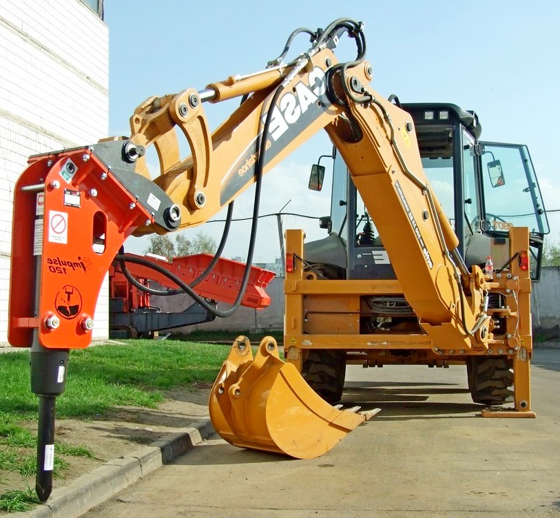 Экскаватор с гидромолотом. демонтаж фундамента, бетонных и кирпичных конструкций в городе Сергиев Посад, фото 1, Экскаваторы