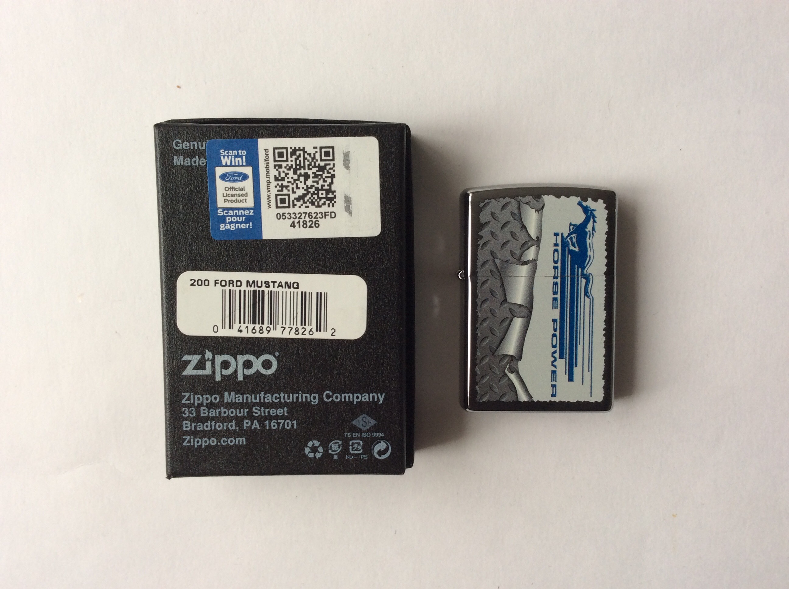 Зажигалка Zippo 200 Ford Mustang Rolled Diamondplate в городе Москва, фото 3, стоимость: 3 500 руб.