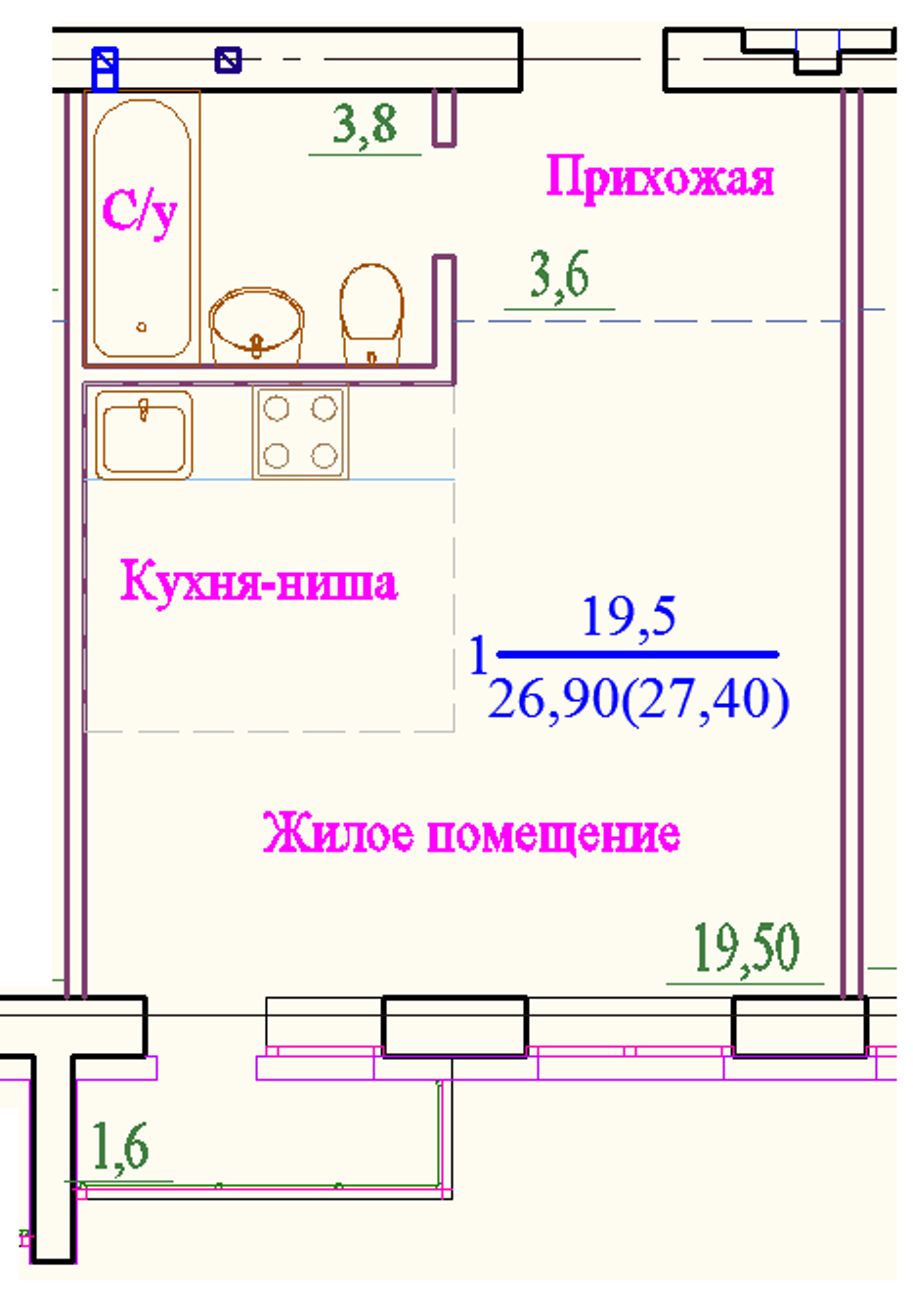 Продам квартиру-студию в микрорайоне Просторный в городе Иваново, фото 4, Вторичный рынок