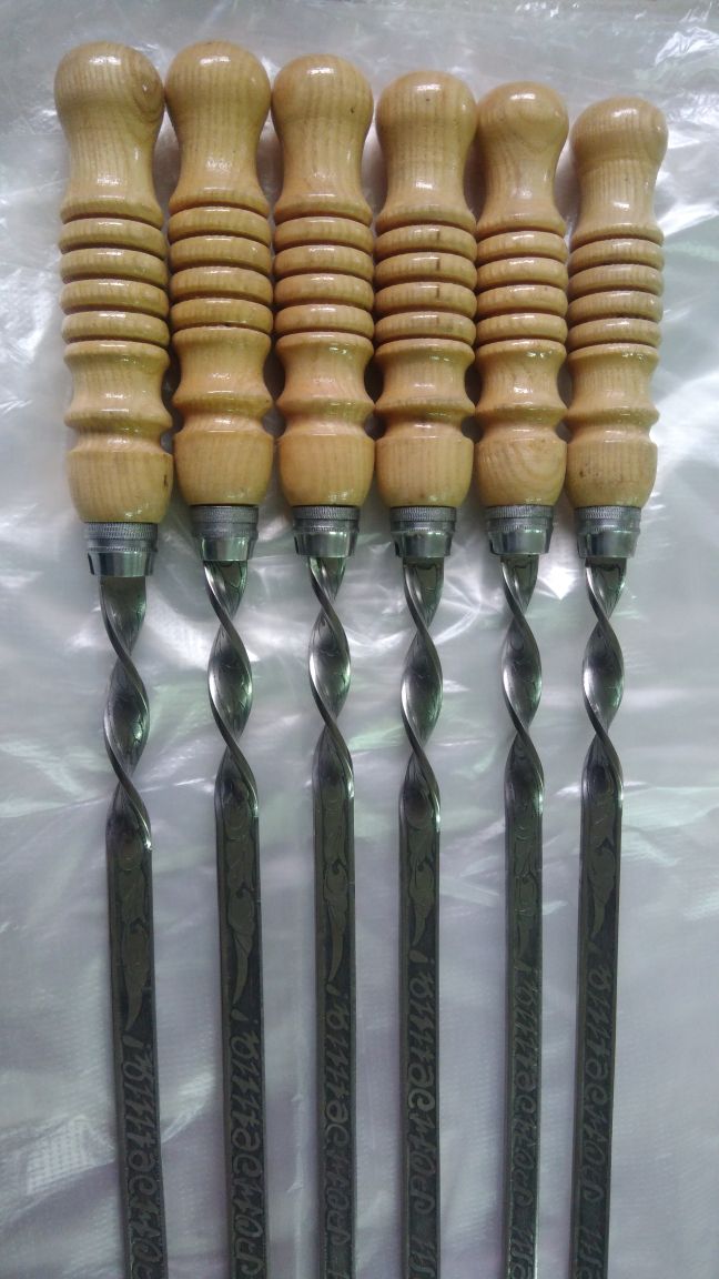 Шашлычные наборы с  деревянными ручками  (9 предметов) в городе Ставрополь, фото 1, Ставропольский край