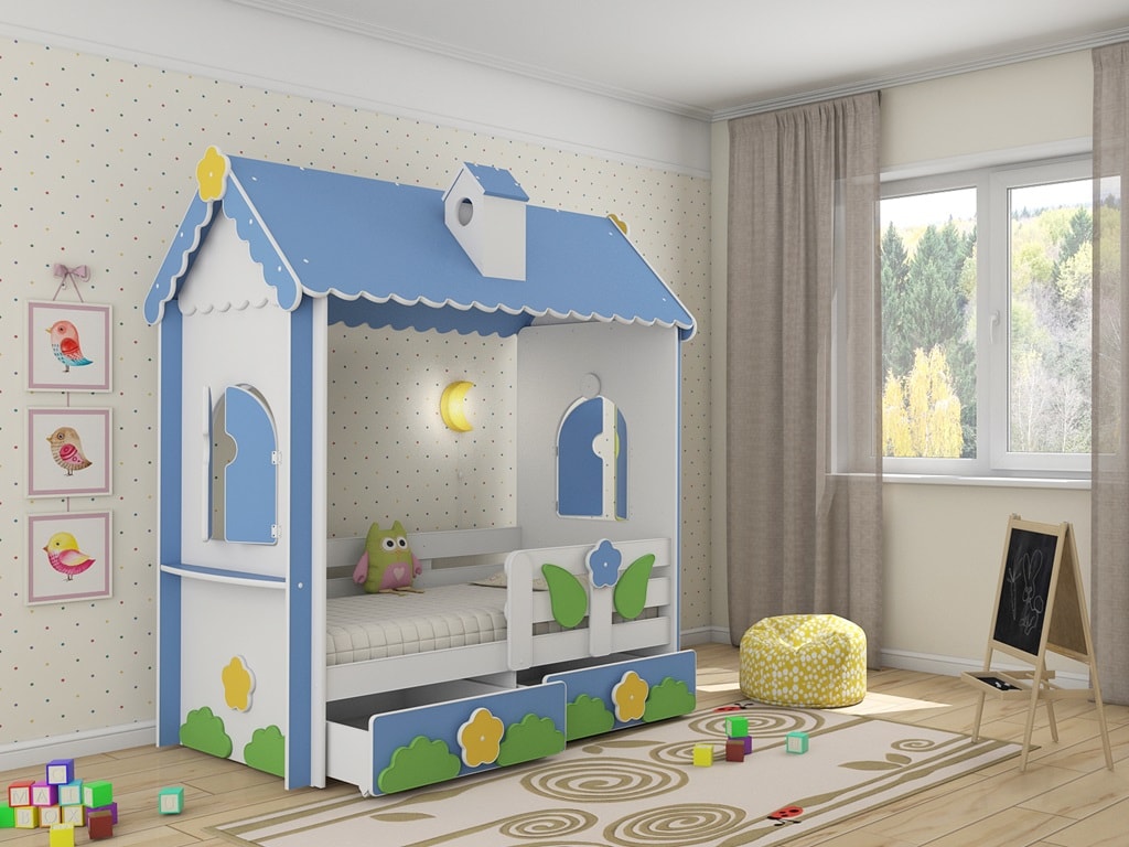 Детская мебель для детской комнаты - кровать Домик в городе Москва, фото 2, Московская область
