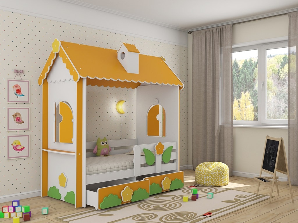 Детская мебель для детской комнаты - кровать Домик в городе Москва, фото 3, телефон продавца: +7 (962) 780-01-87