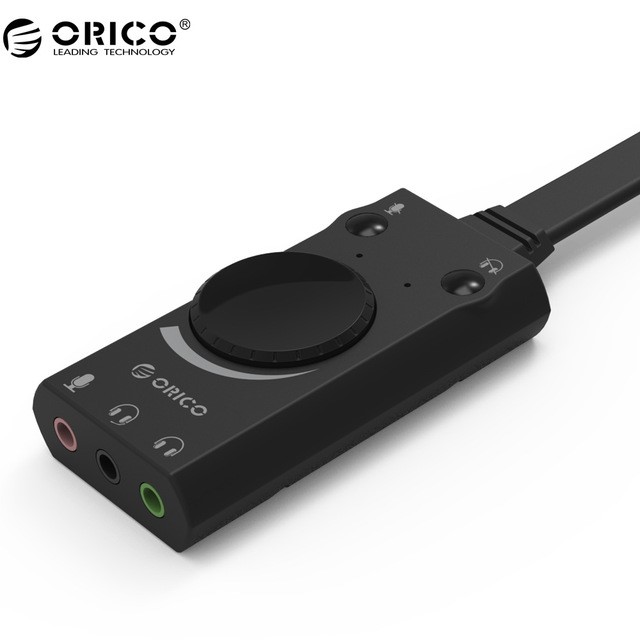 ORICO SC1 Внешняя USB звуковая карта стерео, разъём аудио Jack 3.5 мм в городе Томск, фото 1, Томская область