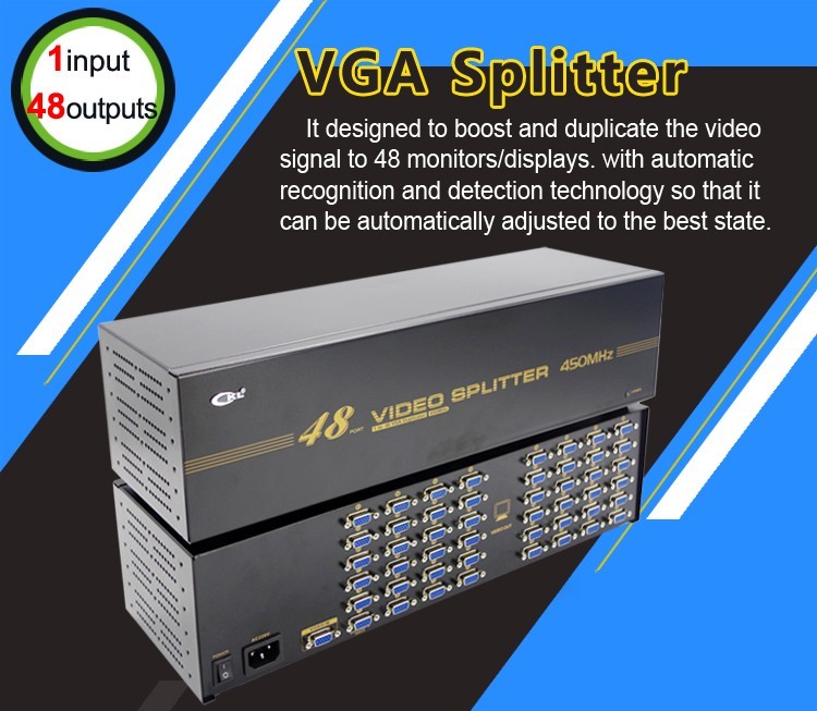Сплиттер-Разветвитель VGA на 48 мониторов (1 вход - 48 выходов), активный, 450 МГц в городе Томск, фото 1, Томская область