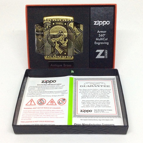 Зажигалка Zippo 29268 Armor Multicut Steampunk Skull в городе Москва, фото 4, Табакокурение