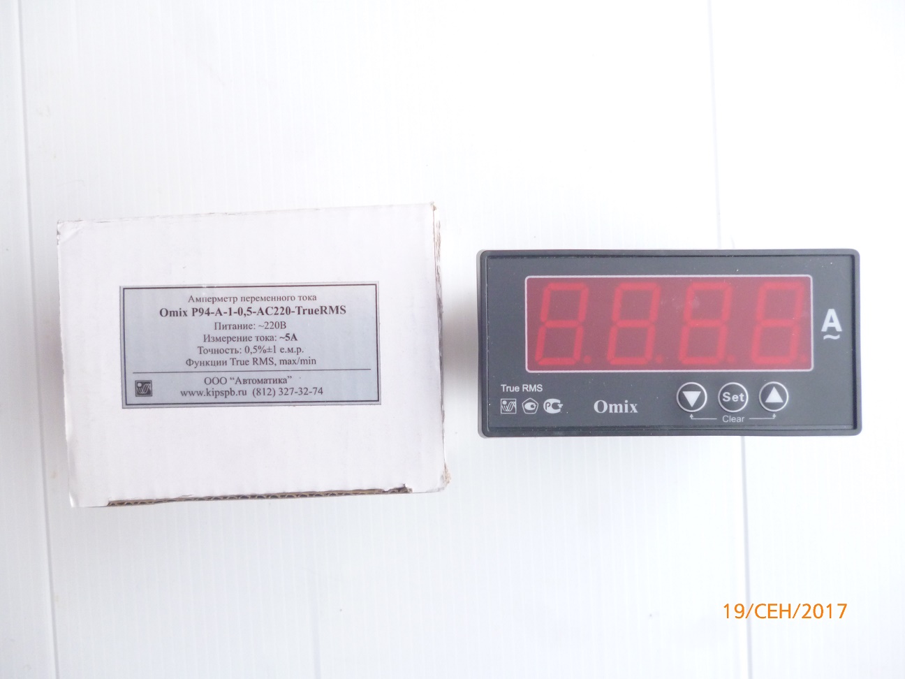 Амперметр цифровой переменного тока Omix P94-A-1-0,5-AC220-TrueRMS в городе Екатеринбург, фото 1, телефон продавца: +7 (904) 989-82-81