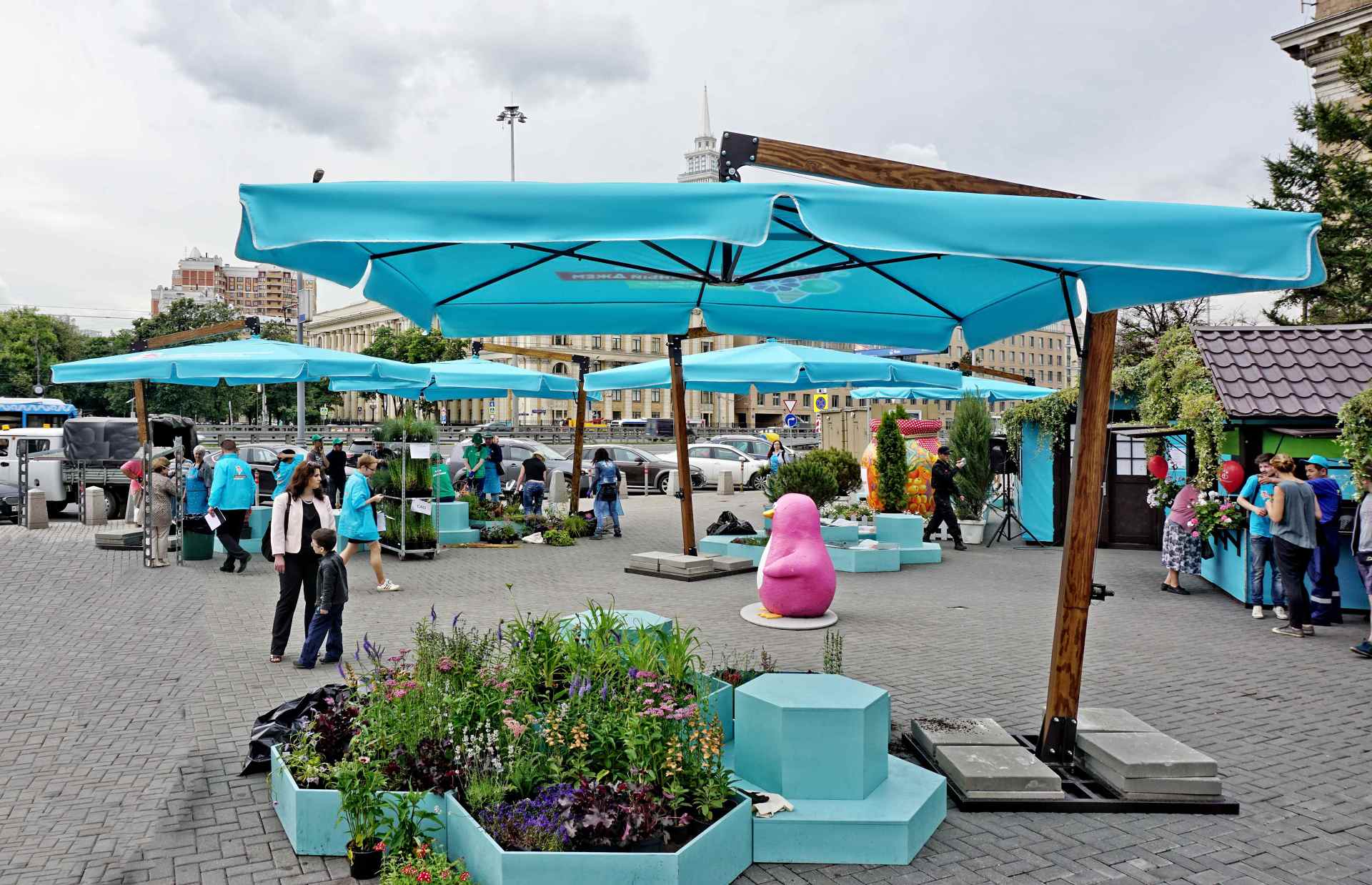 Зонт на боковой опоре 5 х 5 м. в городе Краснодар, фото 1, Краснодарский край
