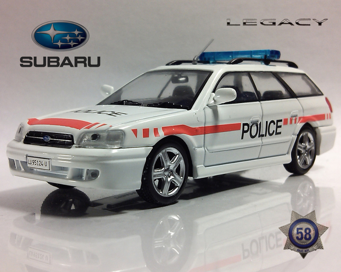 Полицейские машины мира №58 SUBARU LEGACY. Полиция Швейцарии   в городе Липецк, фото 1, Липецкая область